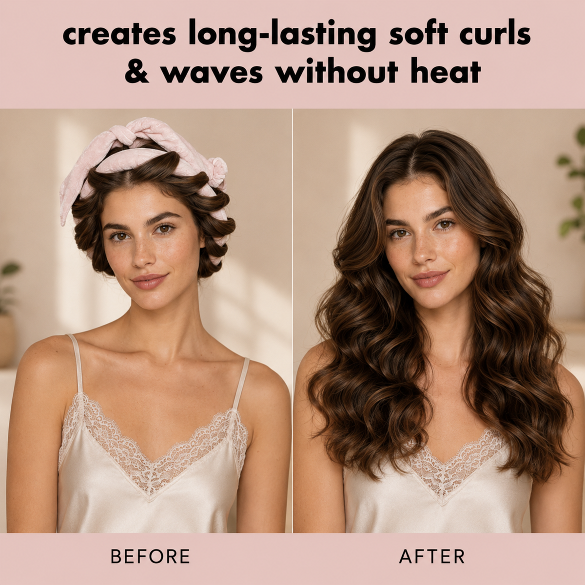 Soft Ribbon Heatless Curl Set