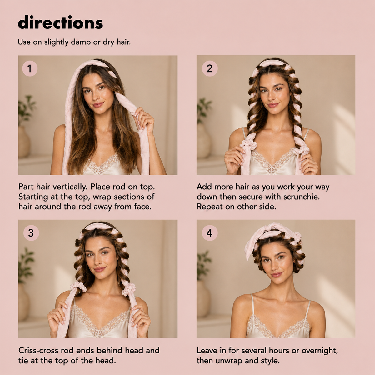 Soft Ribbon Heatless Curl Set