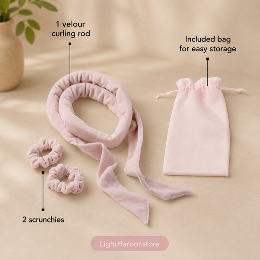 Soft Ribbon Heatless Curl Set