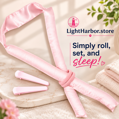 Satin Overnight Hair Roller Set