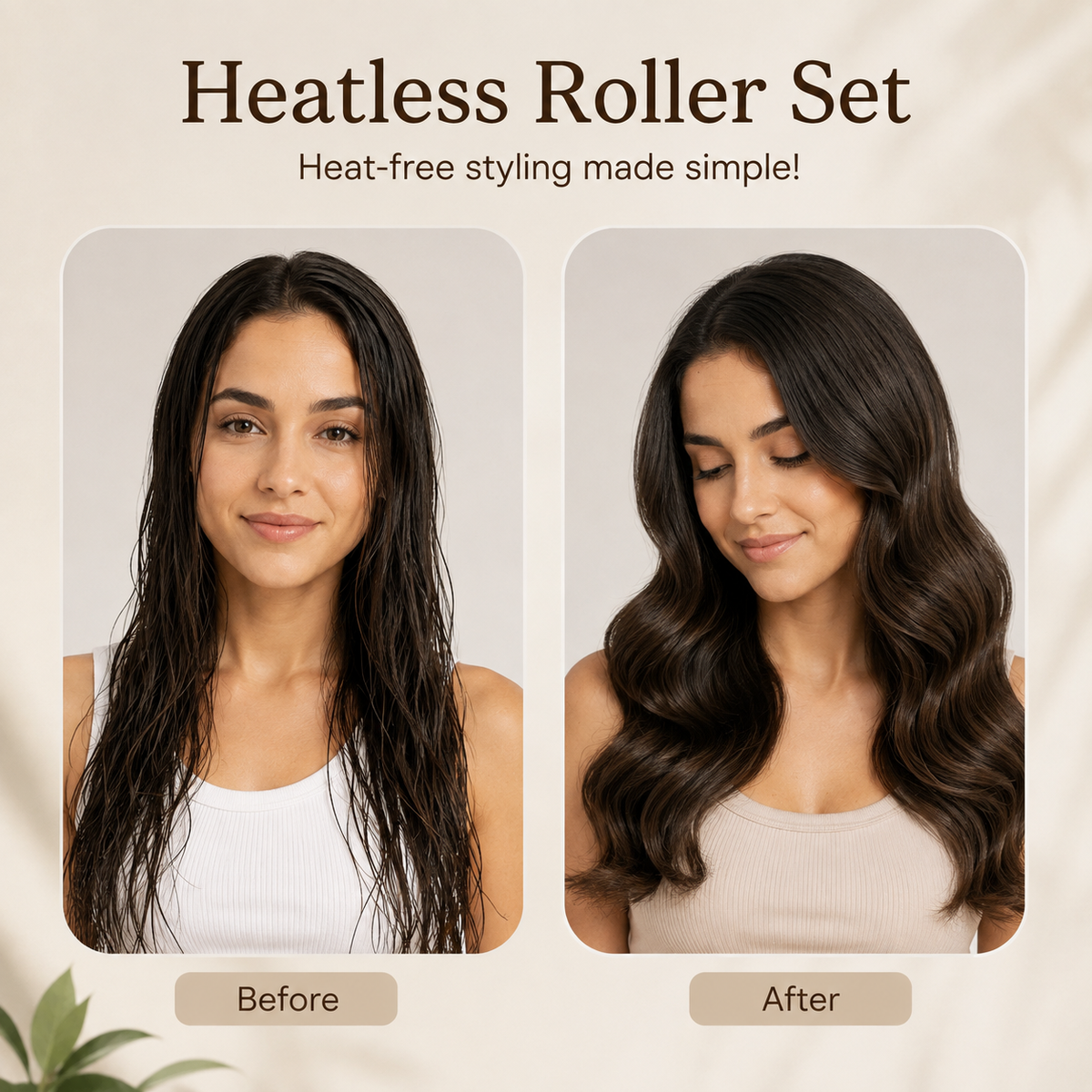 Satin Overnight Hair Roller Set